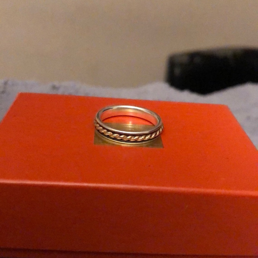 James Avery Gold Twist & Silver Band